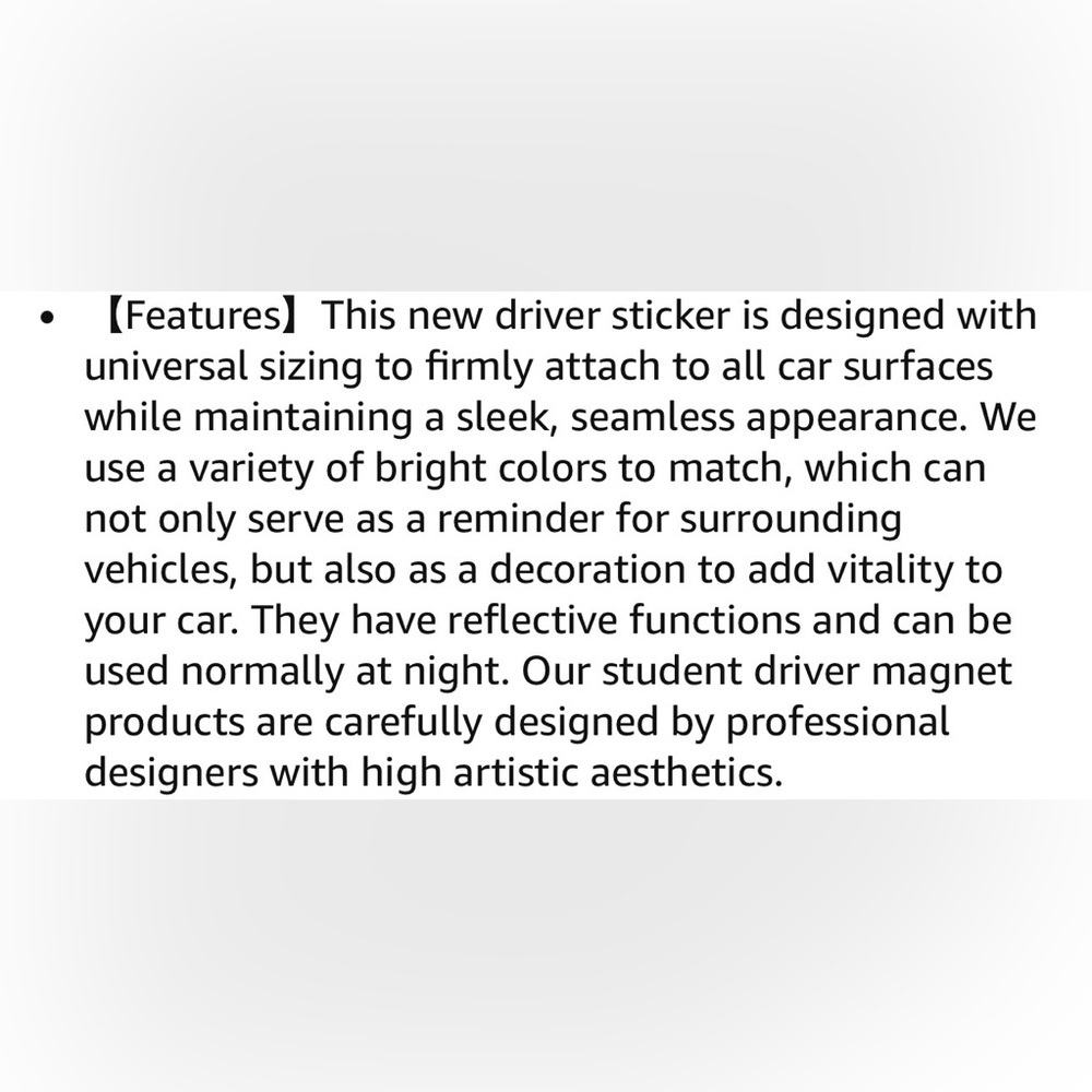 $5 Add-On 🆕Reflective Green and Gray Novice Driver Magnetic Decal - Picture 2 of 11